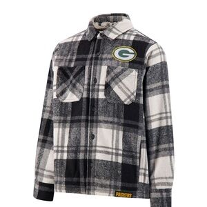 NWT Toddler Green Bay Packers Plaid Flannel Jacket